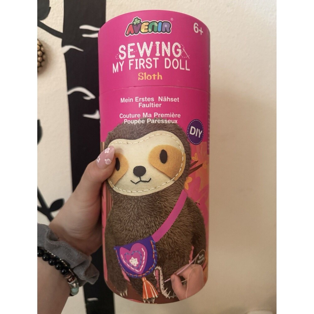 Avenir Sewing My First Doll Sloth DIY Sewing Kit Kids Craft Kit (6+)